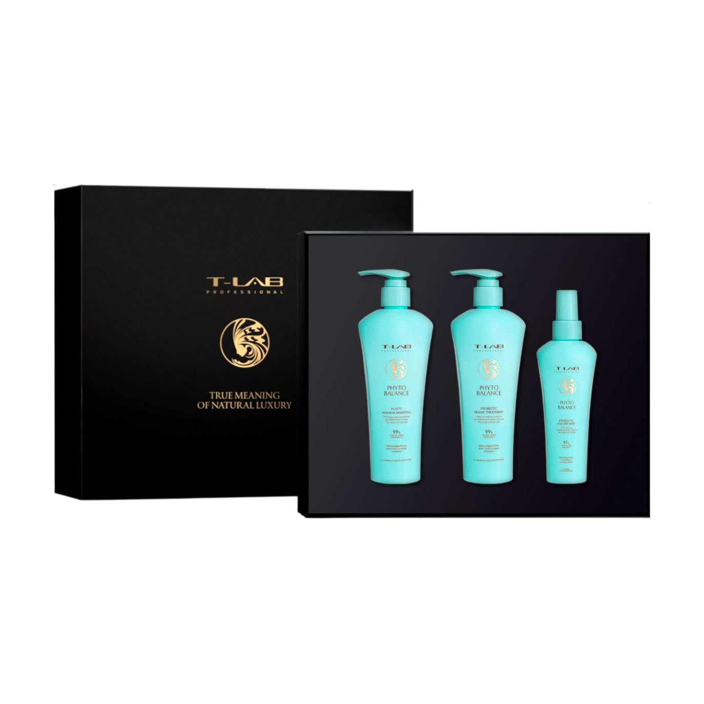 Набір для волосся T-Lab Professional Phyto Balance Hair And Scalp Ritual (шампунь, 300 мл + маска-кондиціонер, 300 мл + міст, 150 мл)